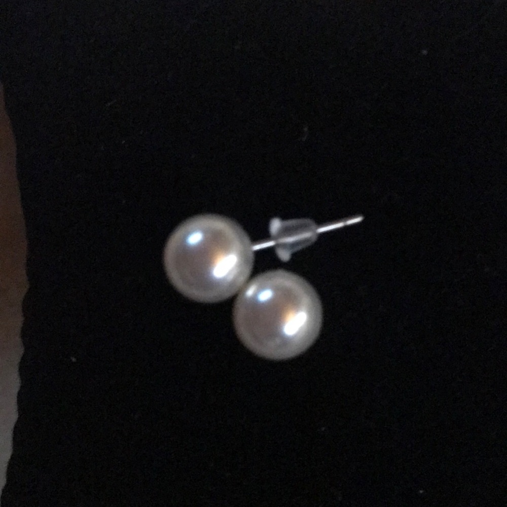 Faux Pearl Stud Earrings